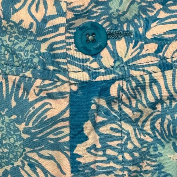 LILLY PULITZER Callahan Shorts in Lion in the Sun Ariel Blue Women's size 0 - Picture 3 of 10